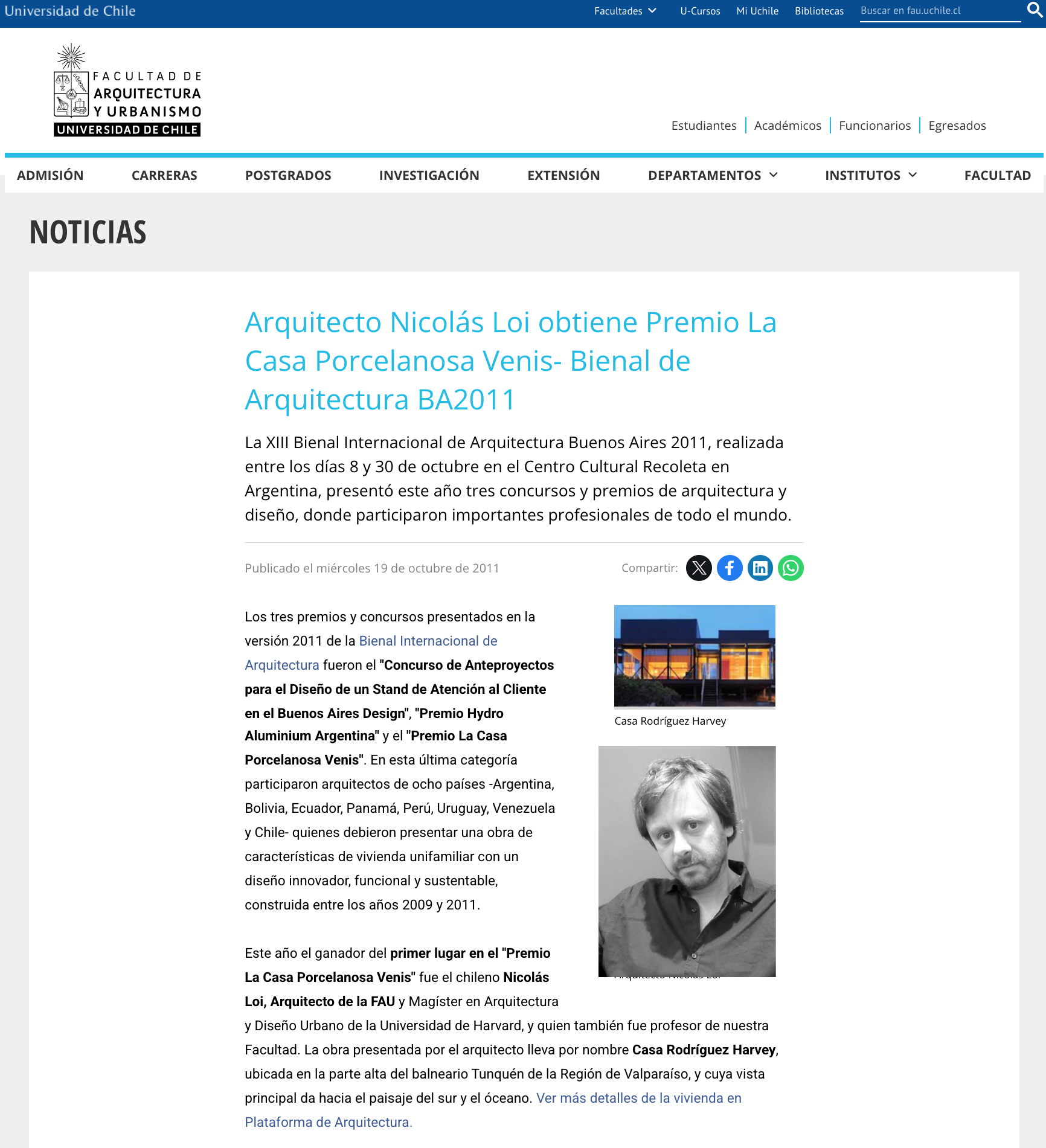 UdeChile Premio Prensa